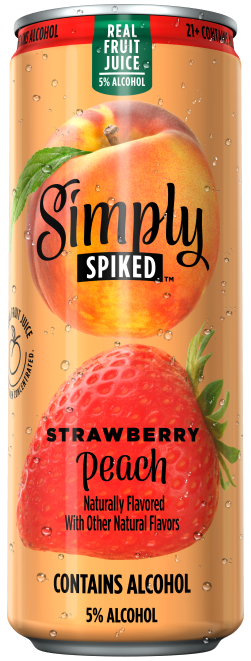 Simply Spiked Strawberry Peach 12oz can