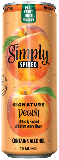 Simply Spiked Signature Peach 12oz can