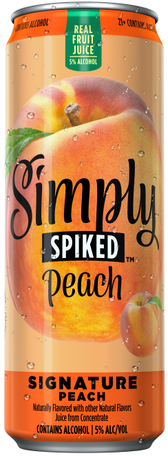 Simply Spiked Signature Peach 24 oz can