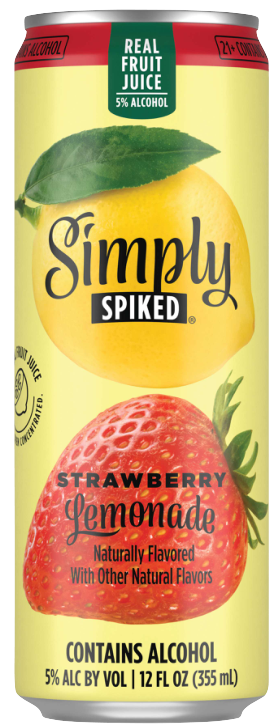 Simply Spiked Strawberry Lemonade 12 oz Can Image