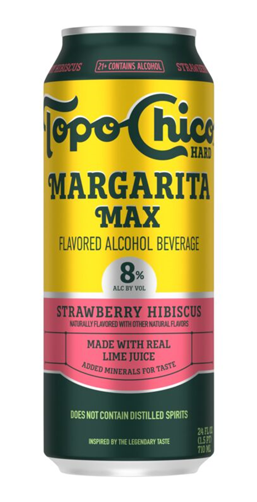 Topo Chico Hard Margarita MAX Strawberry Hibiscus 24oz Can Image